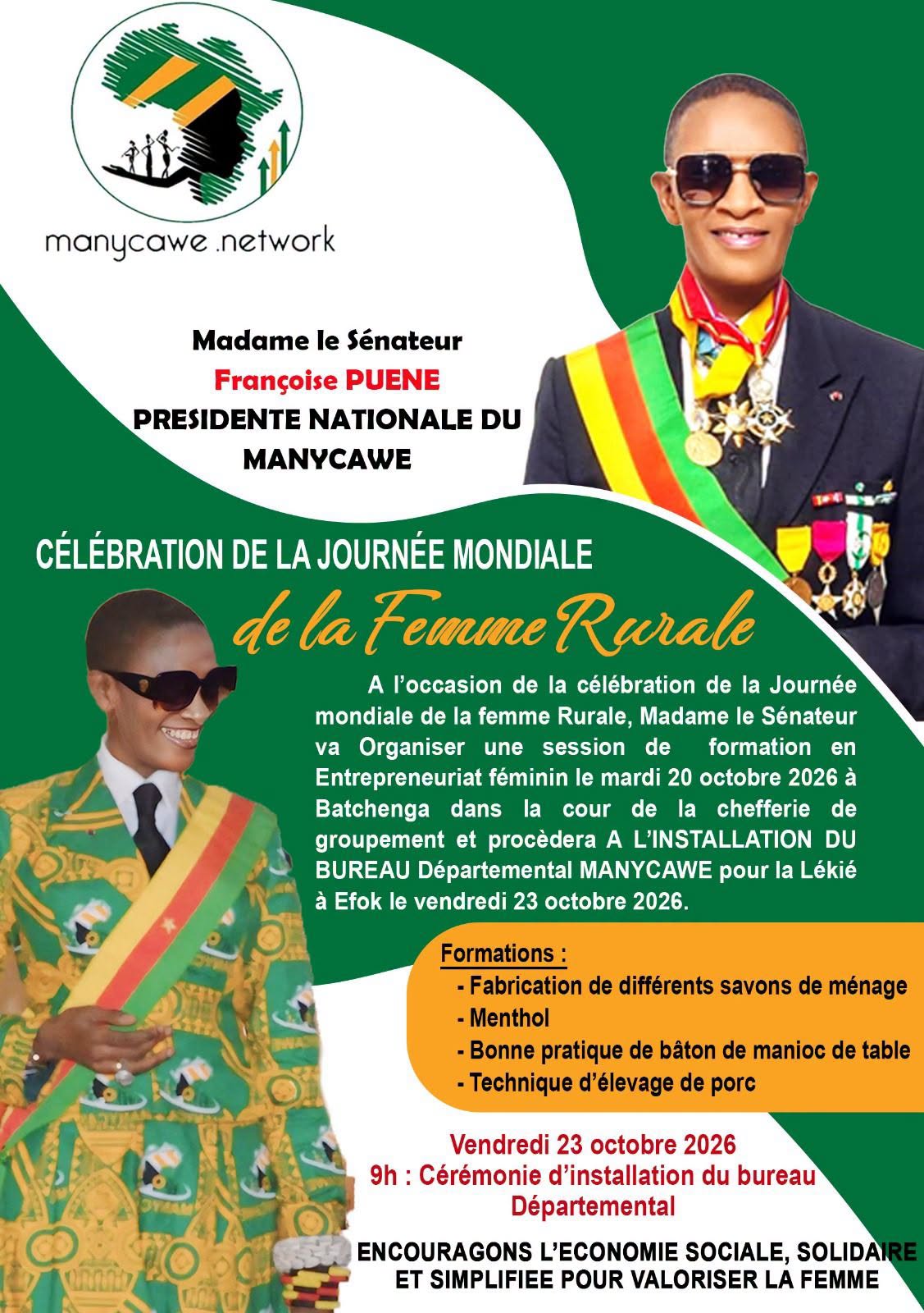 Journée Mondiale de la Femme Rurale : Formation en entrepreneuriat féminin à Batchenga et structuration dans la Lékié